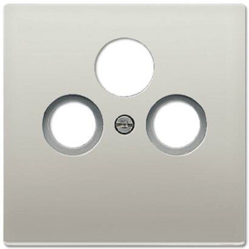 Лицевая панель Jung LS990 metal для 3-м. розетки TV+R+SAT сталь фото Лицевая панель Jung LS990 metal для 3-м. розетки TV+R+SAT сталь картинка